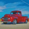 Vintage Red Ford Pickup Diamond Paintings