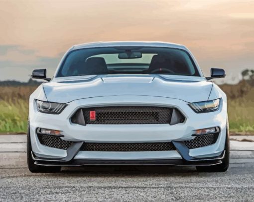 White Shelby Gt 350 Diamond Paintings