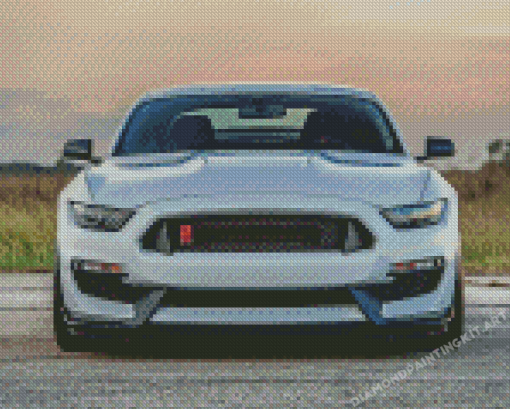 White Shelby Gt 350 Diamond Paintings