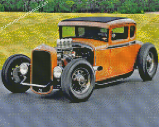 Brown Hotrod Diamond Paintings