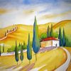 Abstract Tuscan Scene Diamond Paintings