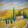 Abstract Tuscan Scene Diamond Paintings