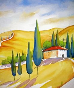 Abstract Tuscan Scene Diamond Paintings