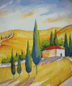 Abstract Tuscan Scene Diamond Paintings