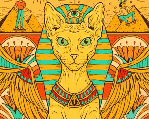 Aesthetic Egyptian Cat Diamond Paintings