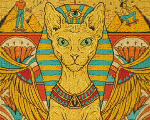 Aesthetic Egyptian Cat Diamond Paintings