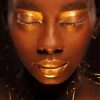 Aesthetic Black And Golden Woman Diamond Paintings