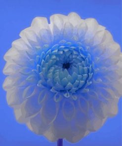 Aesthetic Blue Dahlia Diamond Paintings