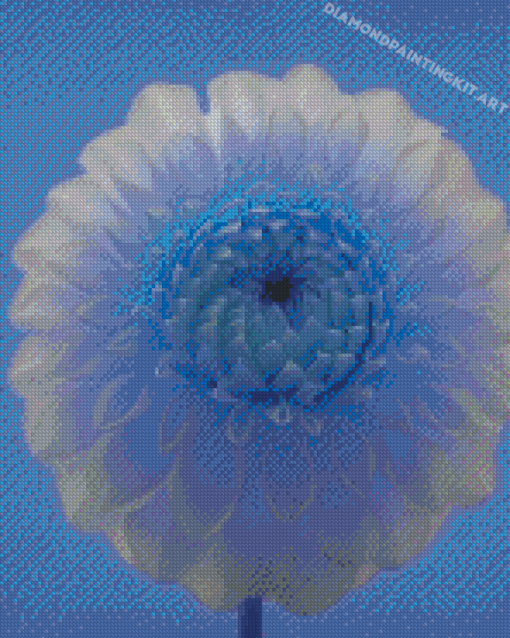 Aesthetic Blue Dahlia Diamond Paintings