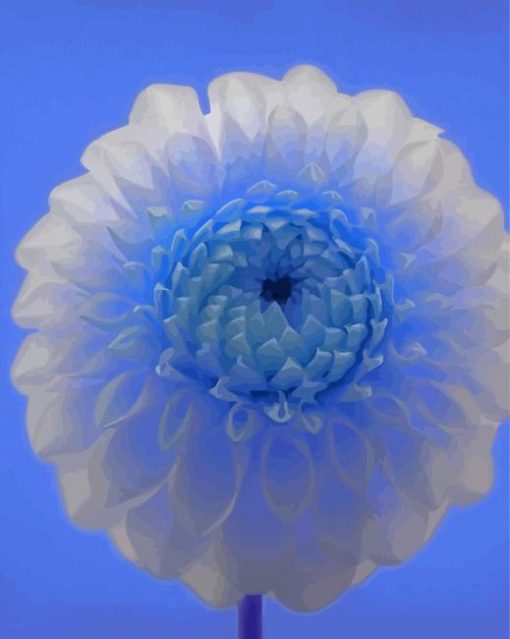 Aesthetic Blue Dahlia Diamond Paintings