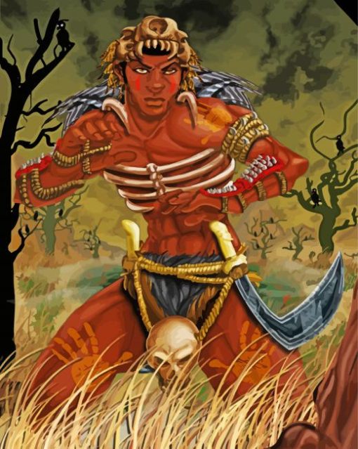 African Warrior Diamond Paintings