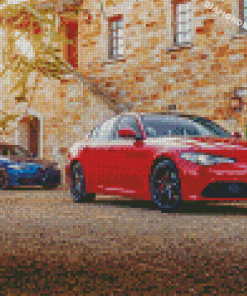 Alfa Romeo Giulia Cars Diamond Paintings