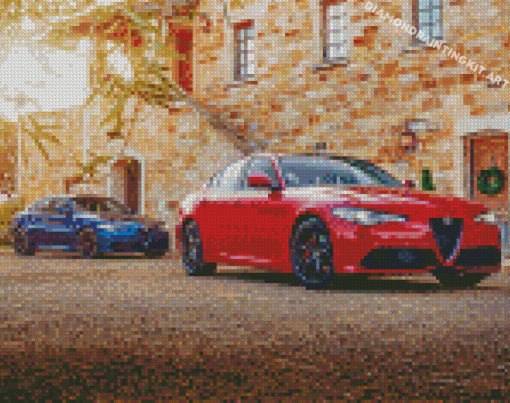 Alfa Romeo Giulia Cars Diamond Paintings