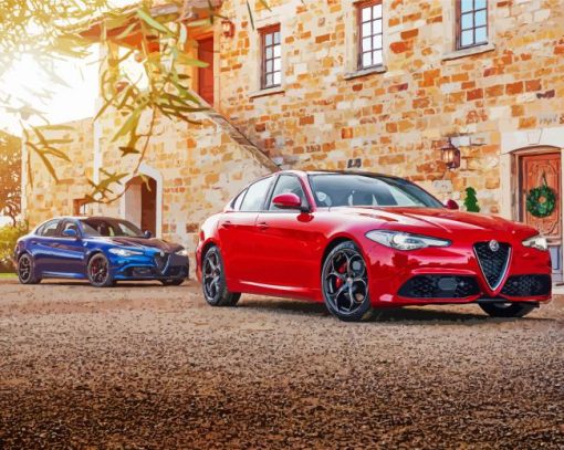 Alfa Romeo Giulia Cars Diamond Paintings