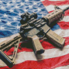 American Flag With AR 15 Diamond Paintings