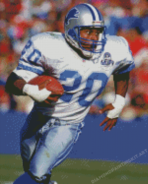 American Football Player Barry Sanders Diamond Paintings