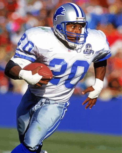 American Football Player Barry Sanders Diamond Paintings