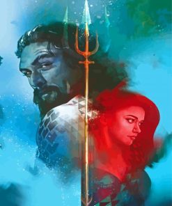 Aquaman And Aquagirl Superheroes Diamond Paintings