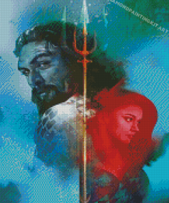 Aquaman And Aquagirl Superheroes Diamond Paintings