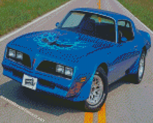 Blue Trans Am Diamond Paintings