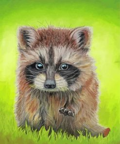 Baby Raccoon Art Diamond Paintings