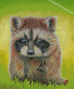 Baby Raccoon Art Diamond Paintings