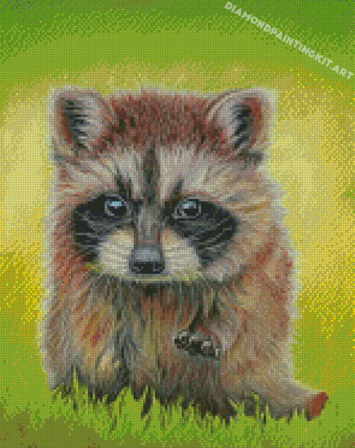 Baby Raccoon Art Diamond Paintings