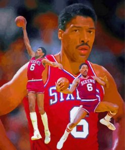 Basketball Player Dr J Diamond Paintings