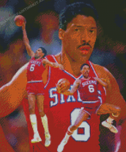 Basketball Player Dr J Diamond Paintings