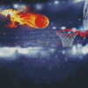 Basketball On Fire Diamond Paintings