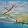 Battle Of Britain Military Aircraft Diamond Paintings