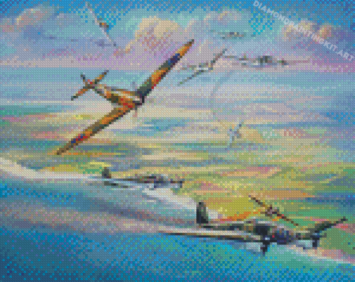 Battle Of Britain Military Aircraft Diamond Paintings