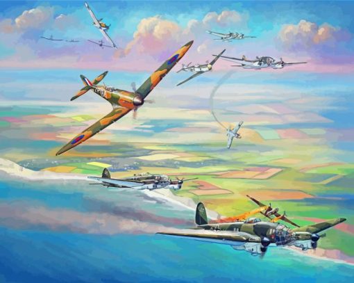 Battle Of Britain Military Aircraft Diamond Paintings