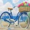 Beach Bike With Flowers Diamond Paintings