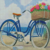 Beach Bike With Flowers Diamond Paintings