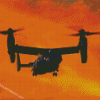 Bell Boeing V22 Osprey Military Aircraft At Sunset Diamond Paintings