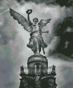 Black And White Angel Of Independence Mexico Diamond Paintings