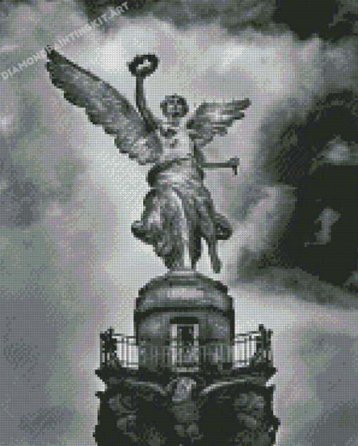 Black And White Angel Of Independence Mexico Diamond Paintings