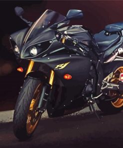 Black Yamaha YZF R1 Motorcycle Diamond Paintings