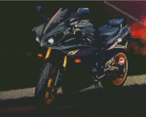 Black Yamaha YZF R1 Motorcycle Diamond Paintings