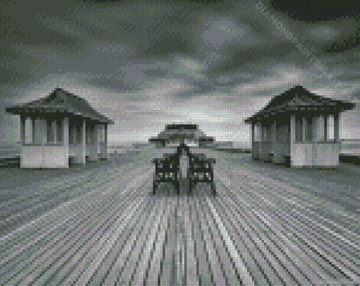 Black And White Cromer Pier Diamond Paintings