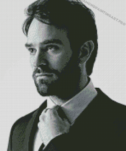 Black And White English Actor Charlie Cox Diamond Paintings