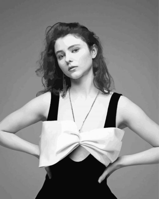 Black And White New Zealand Actress Thomasin McKenzie Diamond Paintings