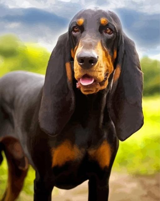 Black And Tan Coonhound Diamond Paintings