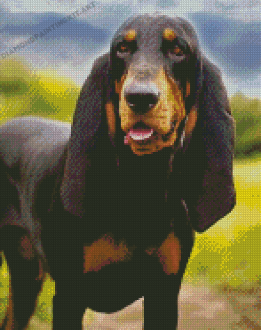 Black And Tan Coonhound Diamond Paintings