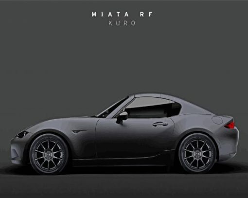 Black Matt Miata Car Diamond Paintings