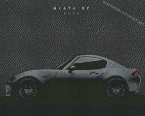 Black Matt Miata Car Diamond Paintings