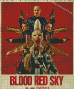 Blood Red Sky Movie Poster Diamond Paintings