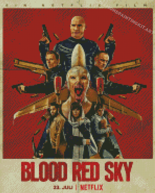 Blood Red Sky Movie Poster Diamond Paintings