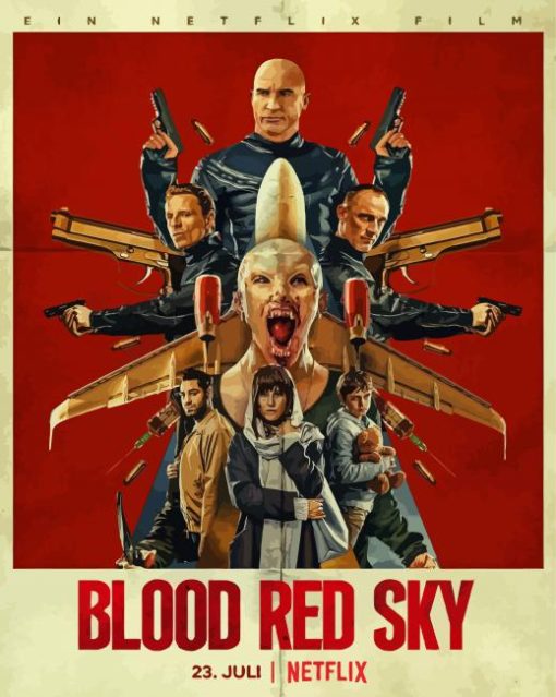 Blood Red Sky Movie Poster Diamond Paintings